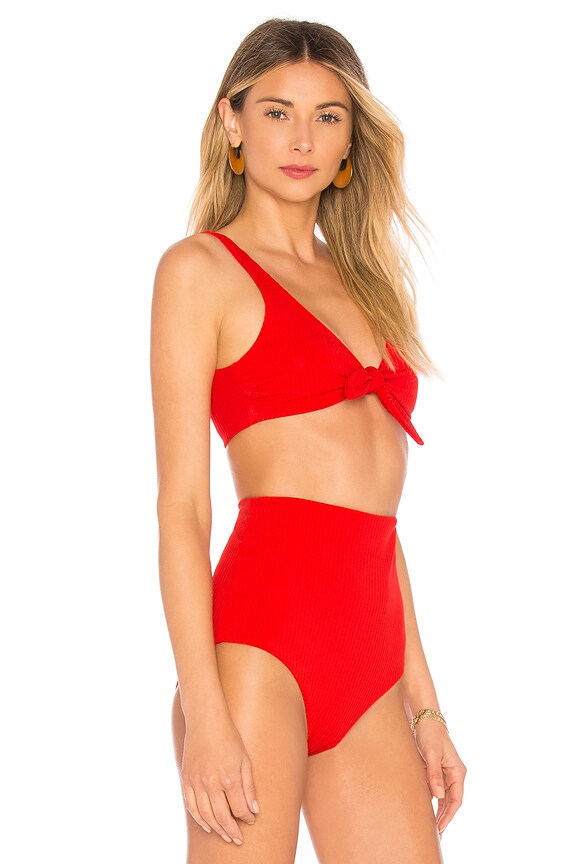 view 2 of 4 HAUT DE MAILLOT DE BAIN RIO in Red Rib