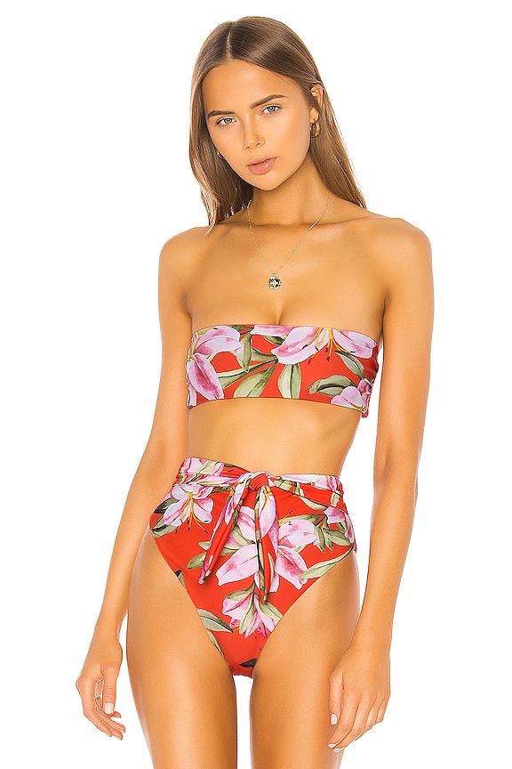 view 1 of 4 Abigail Bikini Top in Red Multi