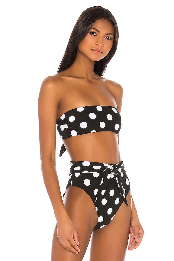 view 2 of 4 Abigail Bikini Top in Black & White