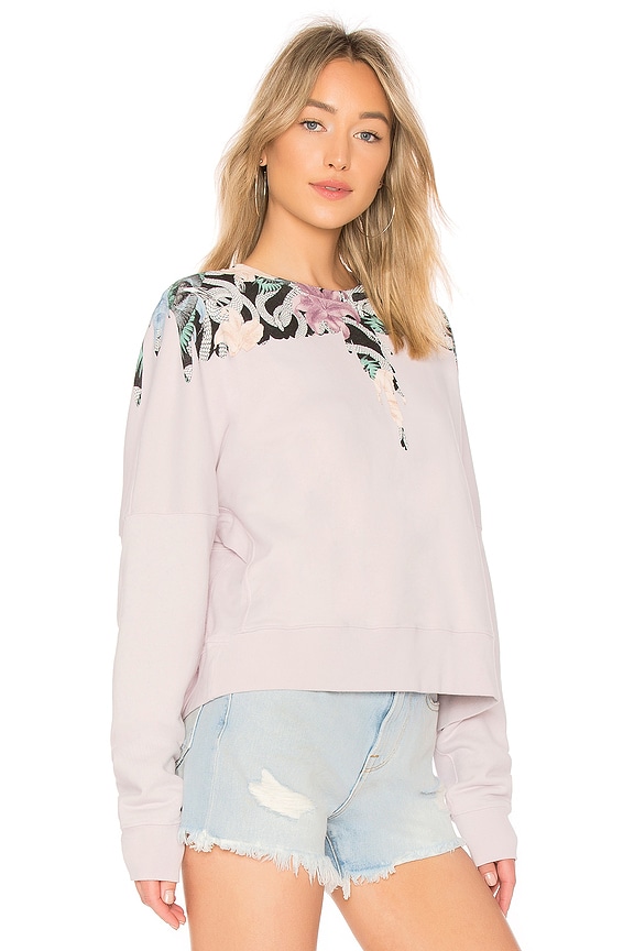 view 2 of 4 Flower Wings Crewneck Pullover in Light Pink Multicolor