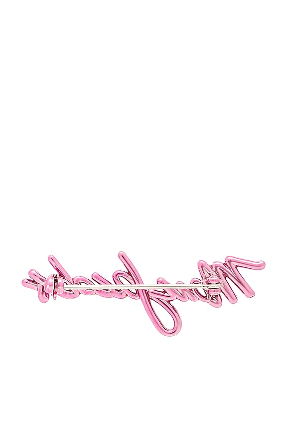 view 2 of 2 Signature Logo Pin in Neon Pink