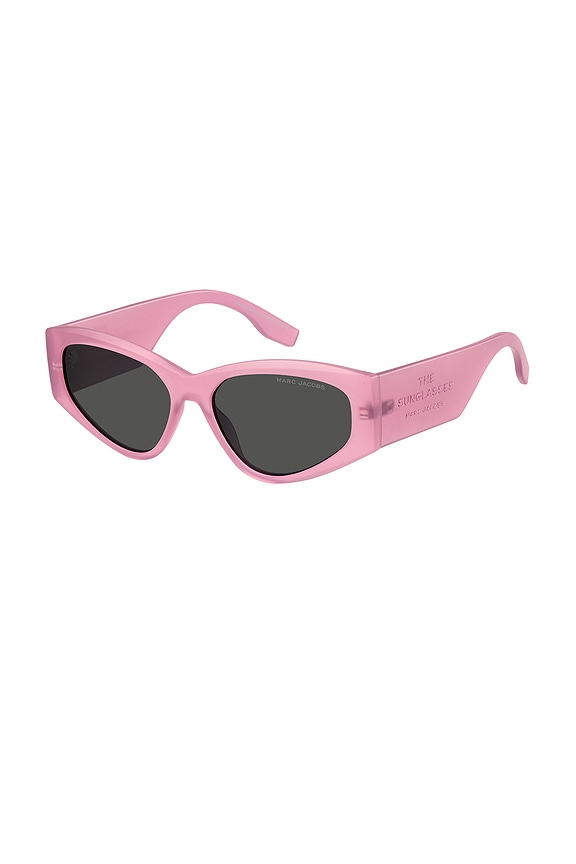 view 2 of 2 Oval Sunglasses in Matte Pink & Grey