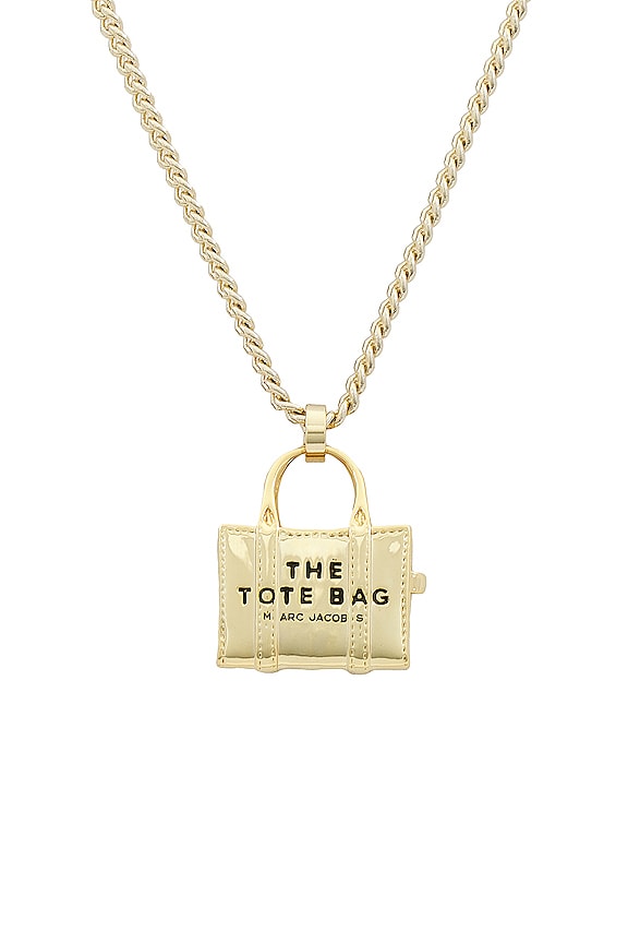 view 2 of 2 The Tote Bag Pendant in Light Antique Gold