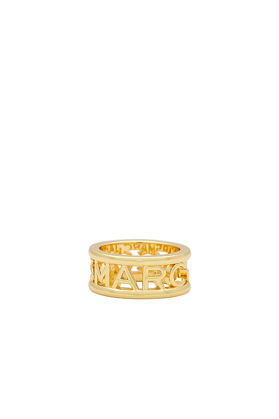 view 1 of 4 Logo Metal Ring in Gold