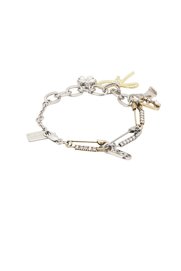 view 2 of 2 PULSERA CON DIJES GRUNGE GLAM in Gold & Silver