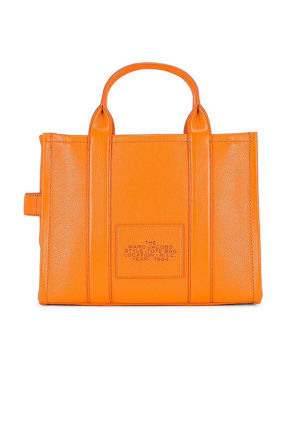 view 2 of 6 The Leather Medium Tote Bag in Dragon Fire