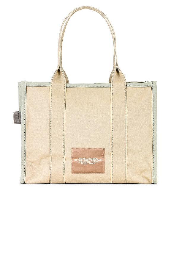 view 2 of 5 The Colorblock Large Tote Bag in Beige Multi