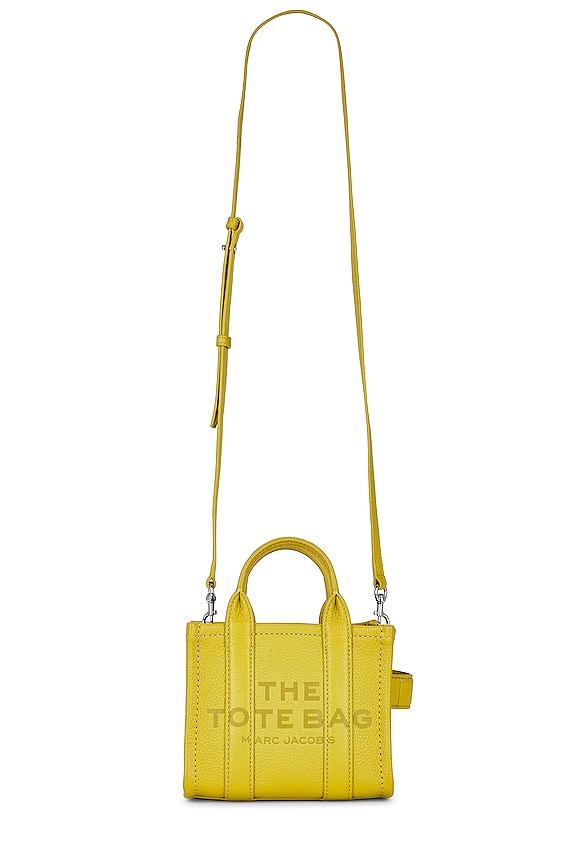 Marc Jacobs The Leather Mini Tote Bag in Citronelle REVOLVE