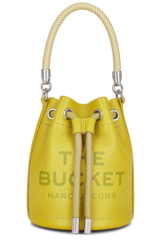 view 2 of 5 The Leather Mini Bucket Bag in Citronelle
