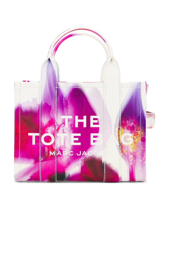 view 2 of 6 The Future Floral Leather Small Tote Bag in White Multi