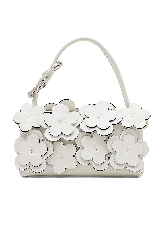 view 2 of 5 The Daisy Applique Mini Dual Bag in White