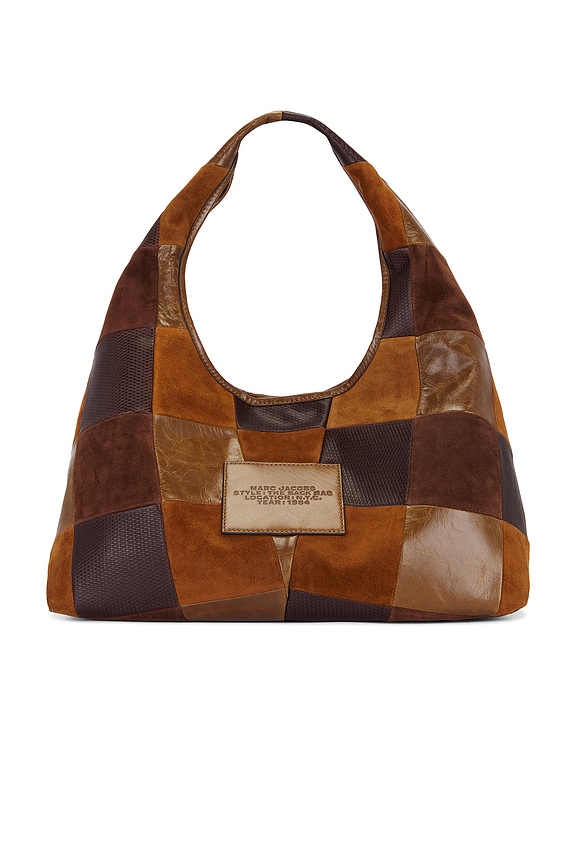 view 2 of 5 The Suede Patchwork Sack Bag in Brown Multi