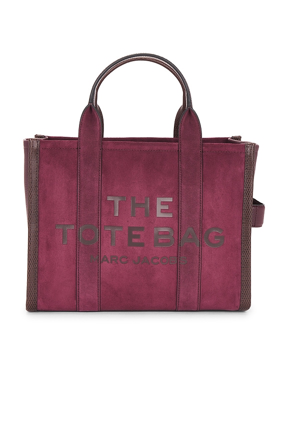 view 2 of 5 The Suede Medium Tote Bag in Dark Plum