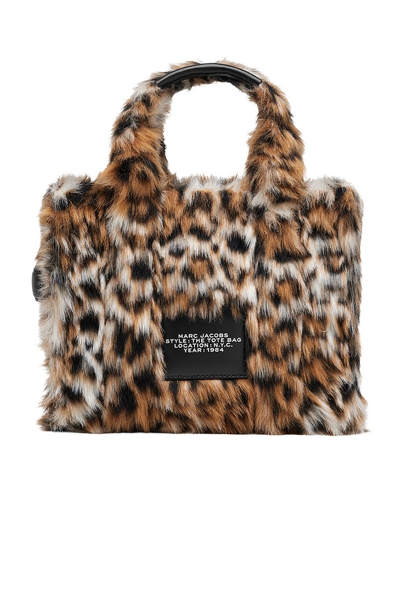 view 2 of 5 The Small Tote Fur Bag in Leopard