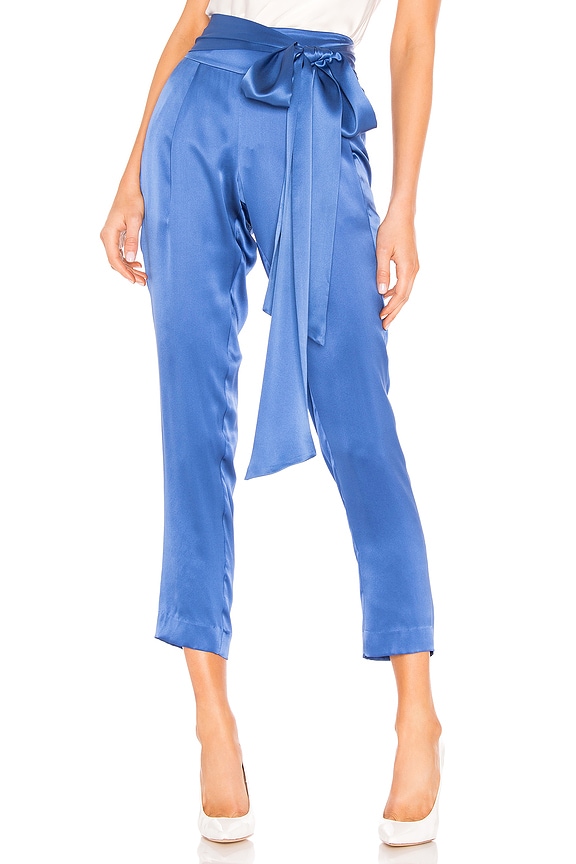 view 1 of 4 Tie Waist Pleat Pant in Periwinkle