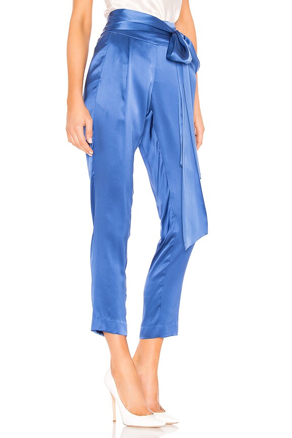 view 2 of 4 Tie Waist Pleat Pant in Periwinkle