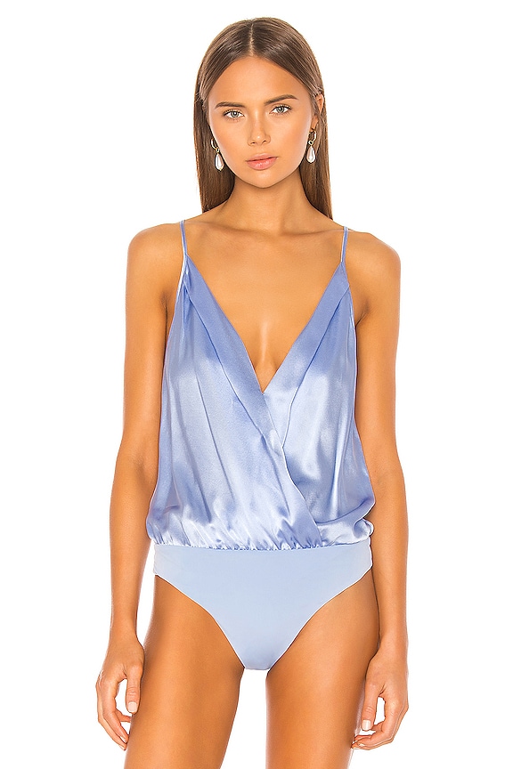 view 2 of 5 Cami Wrap Bodysuit in Ice