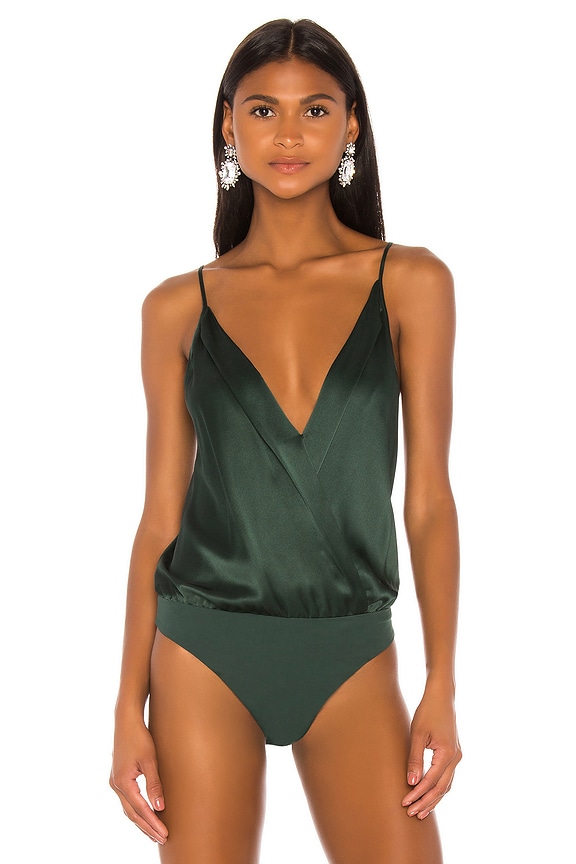 view 2 of 5 Cami Wrap Bodysuit in Bottle