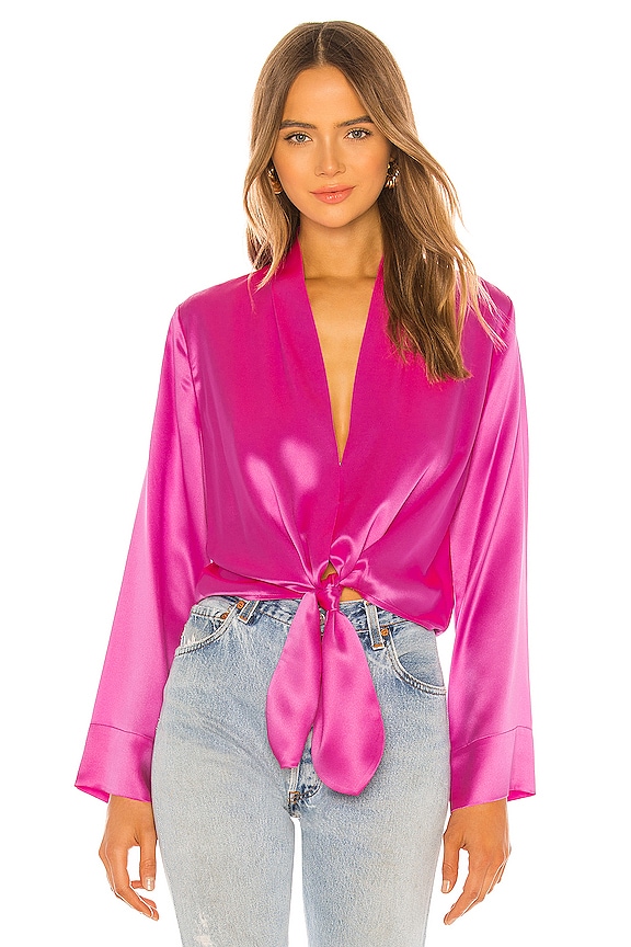 view 1 of 4 Kimono Tie Blouse in Pink