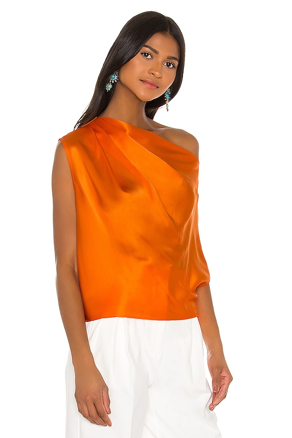view 2 of 5 x REVOLVE Asymmetrical Drape Top in Kumquat