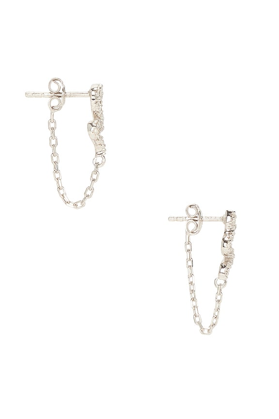 view 2 of 3 Snake Chain Earrings in Silver