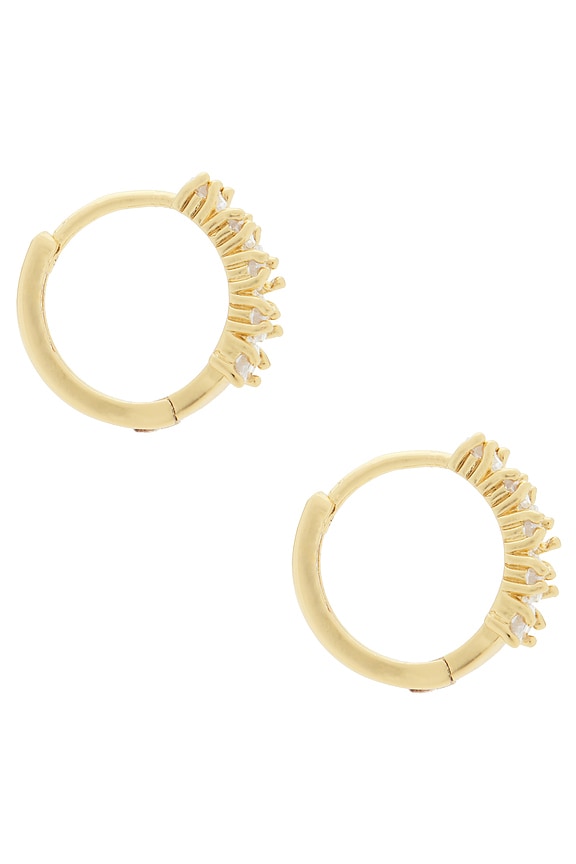 view 2 of 3 Baguette Hoop Earrings in Gold