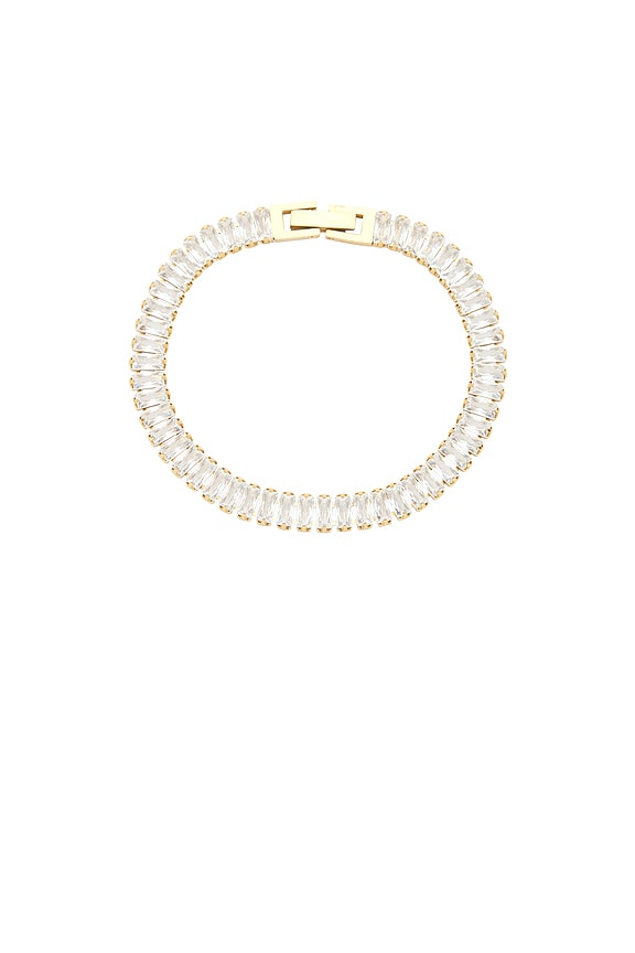 view 2 of 3 BRAZALETE TENIS BAGUETTE in Gold & White