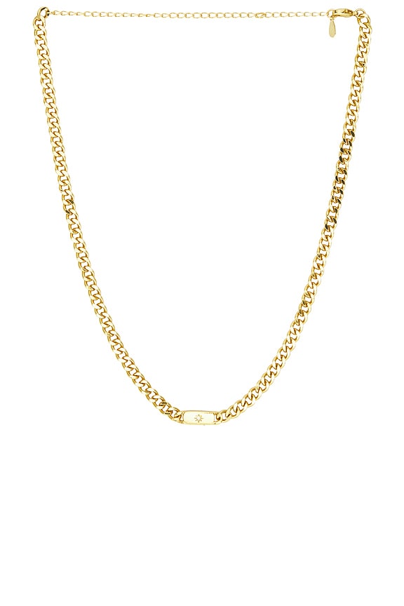 view 1 of 3 Starburst Cuban Link Necklace in Gold