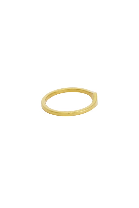 view 2 of 3 Micro Signet Ring in Gold