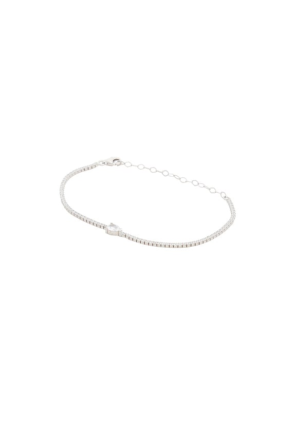 view 1 of 3 Pear Drop Tennis Bracelet in Silver
