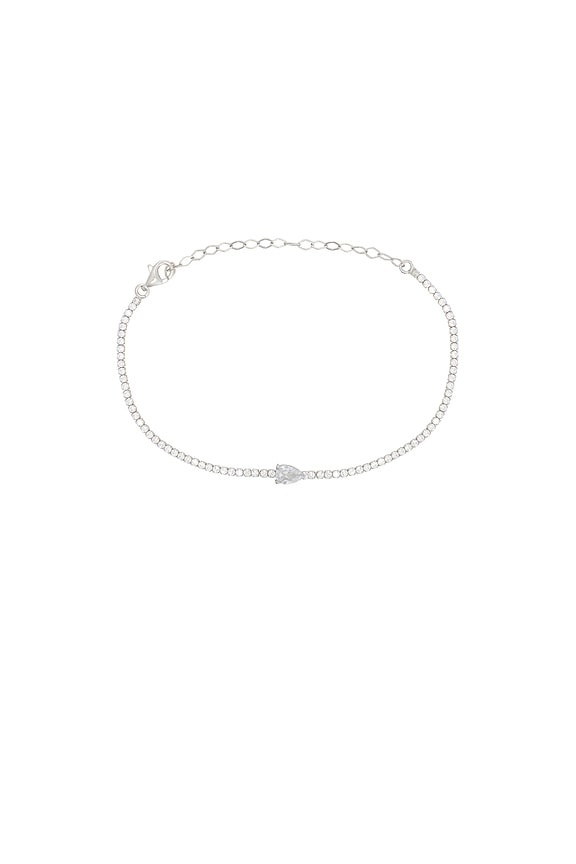 view 2 of 3 Pear Drop Tennis Bracelet in Silver