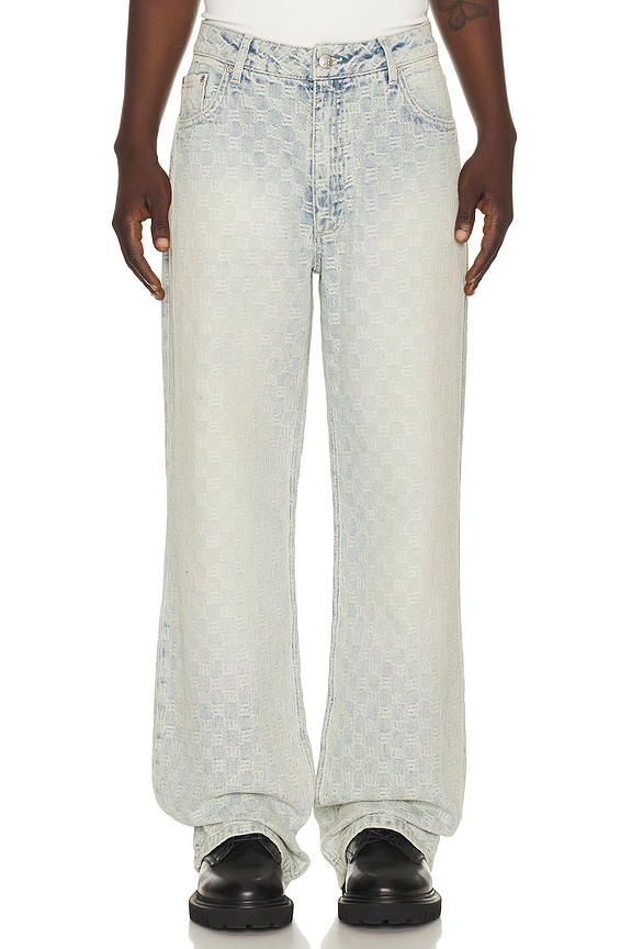 view 1 of 6 Monogram Ocean Washed Jeans in Pale Blue