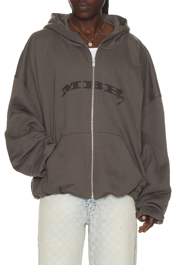 view 1 of 4 SWEAT À CAPUCHE INFLATED in Washed Grey