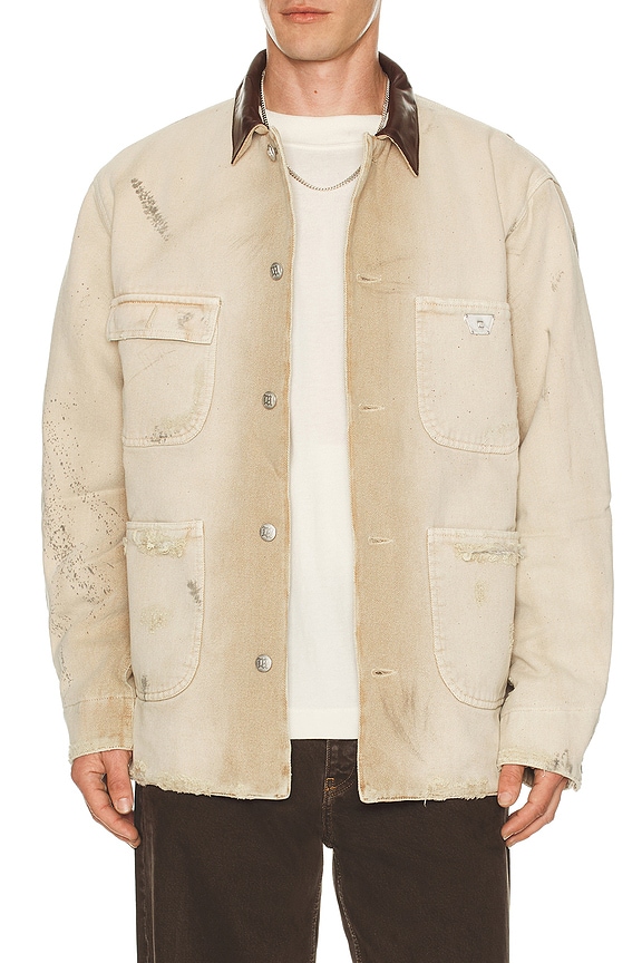 view 1 of 5 Marfa Twill Work Jacket in Dusted White
