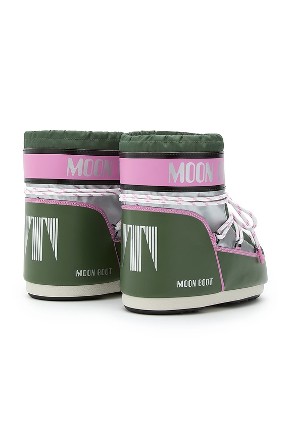 view 2 of 2 Kids Icon Space Racing Low Boot in Forest Green, Silver, & Pink