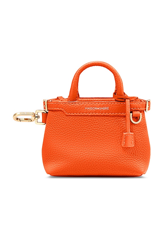 view 1 of 4 Sabrémoji Petite Palais Bag Charm in Manhattan Orange