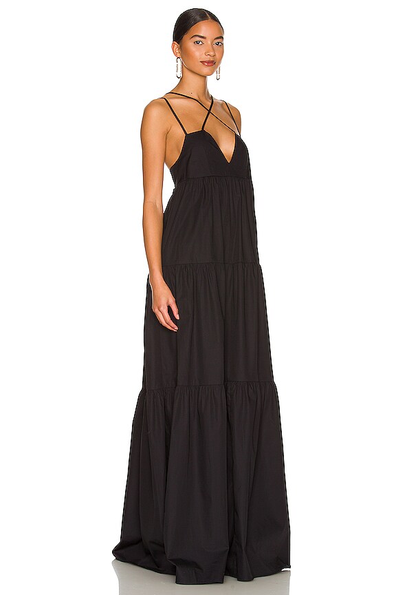 view 2 of 3 Cross Strap Maxi Dress in Black