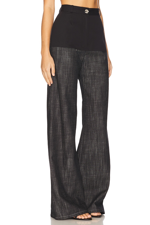 view 2 of 6 High-Waist Combo Pant in Black Denim