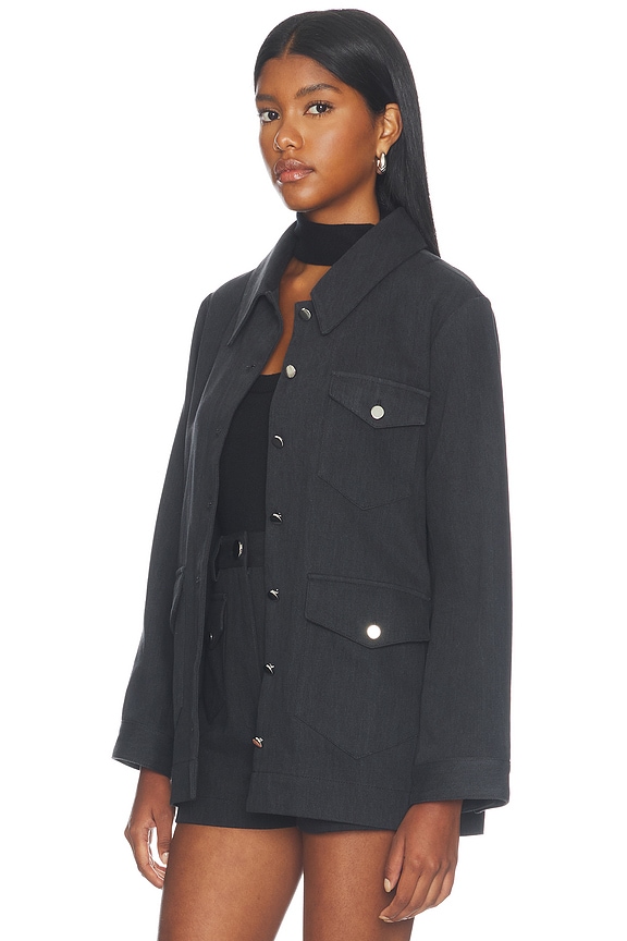 view 2 of 4 Denim Chore Jacket in Faded Black Denim