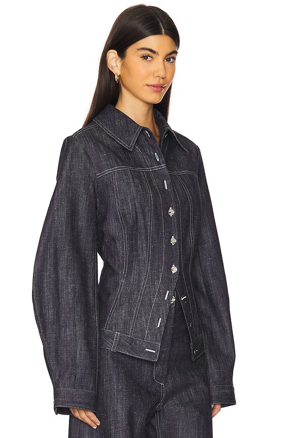 view 2 of 4 CHAQUETA SEEMED LEG OF MUTTON in Dark Denim