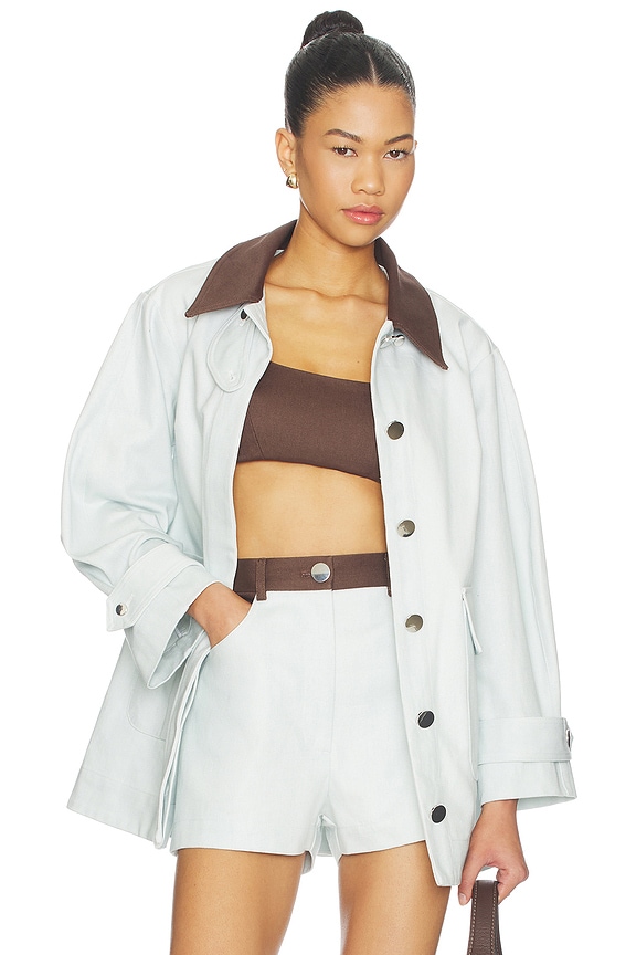 view 1 of 5 Cargo Barn Jacket in Light Denim