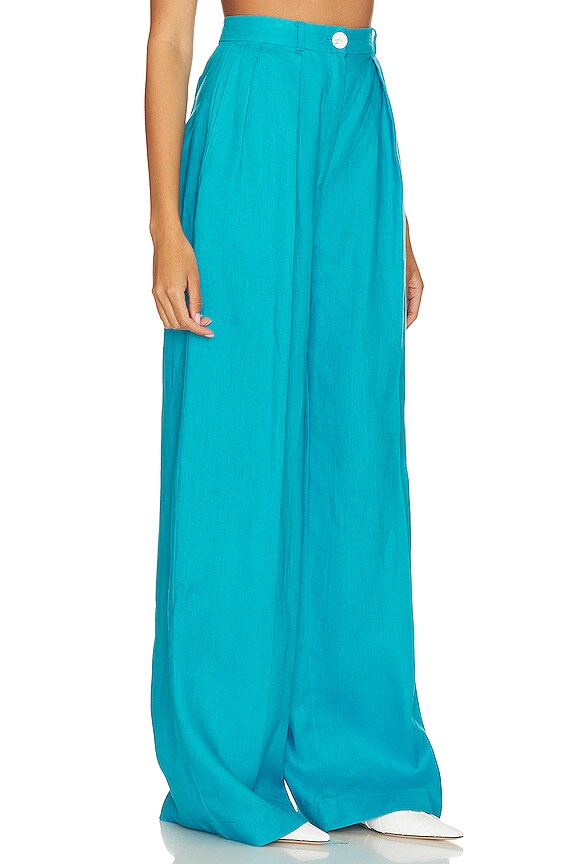 view 2 of 4 プリーツトラウザー in Aquamarine