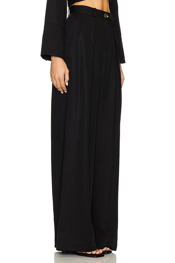 view 2 of 6 Button Pleated Trouser in Black