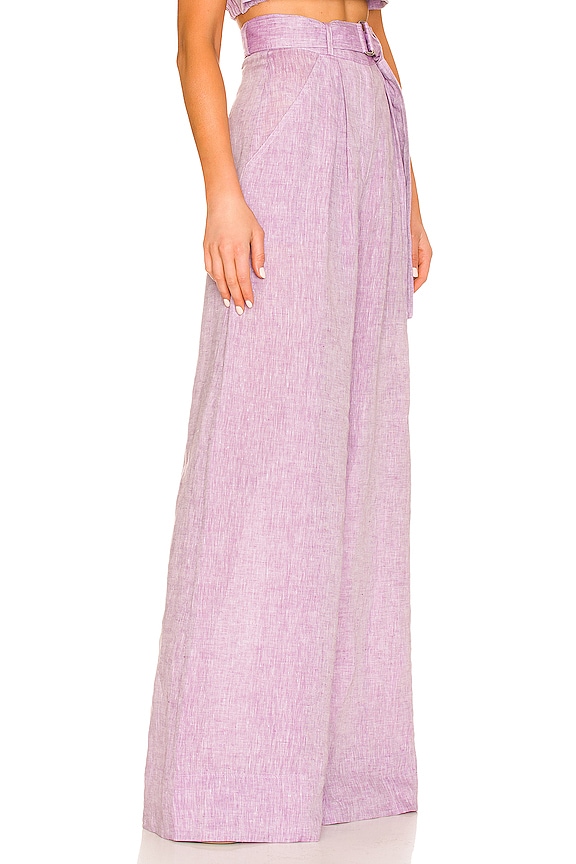 view 2 of 4 PANTALÓN WIDE in Lavender Melange Linen