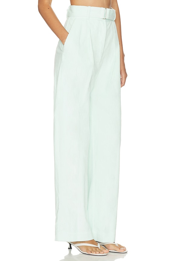 view 2 of 6 Pleated Barrel Trouser in Light Aqua