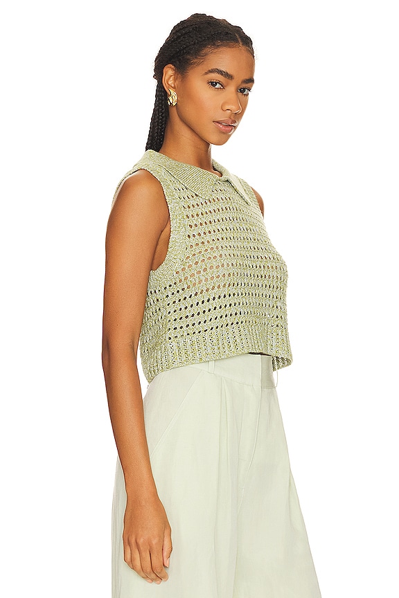 view 2 of 4 Collared Tank Top in Pear