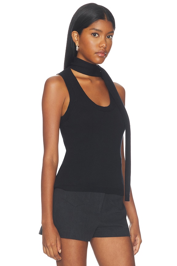 view 2 of 4 Scarf Tank Top in Black