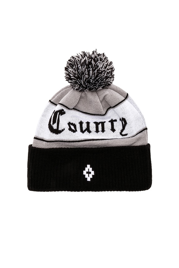 view 2 of 2 x New Era Dodgers Pom Pom Beanie in Black & Light Grey