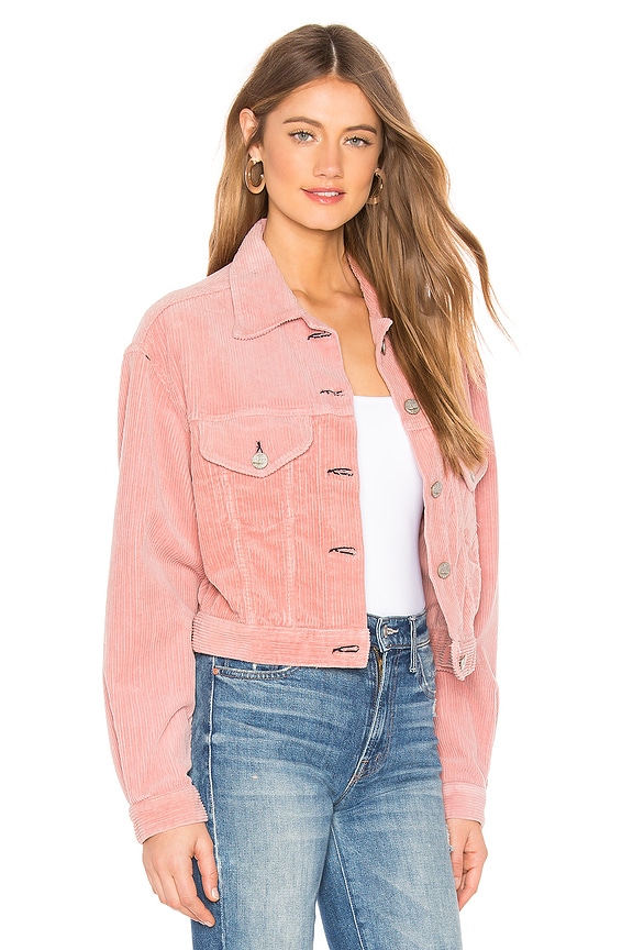 view 2 of 4 Shrunken Corduroy Jacket in Bubble Gum