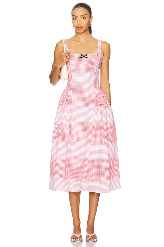 view 1 of 4 Rosalie Dress in Light Red Gingham
